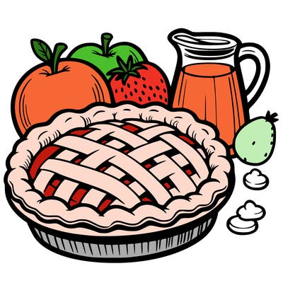 a pie of food