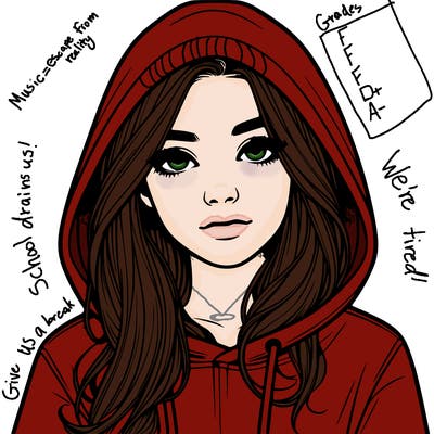 realistic girl with a hoodie