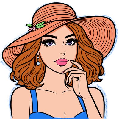 beautiful woman in hat