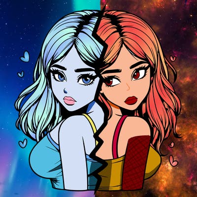 realistic girl split