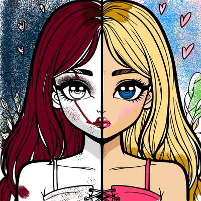 realistic girl split