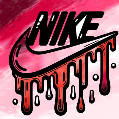 dripping nike logo