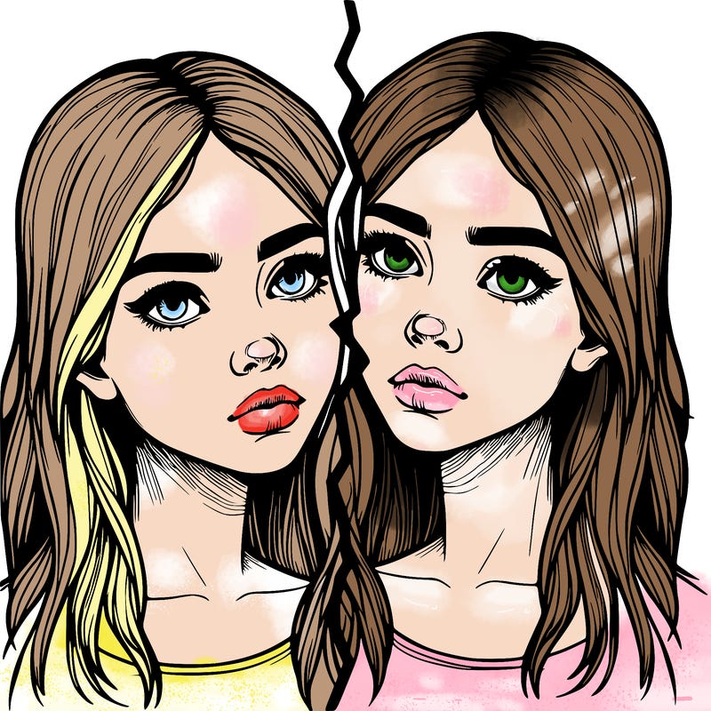 realistic girl split