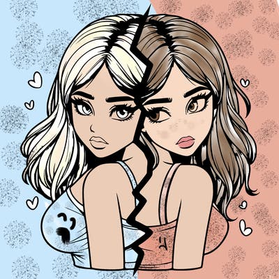 realistic girl split