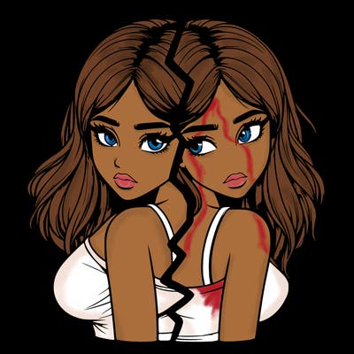 realistic girl split