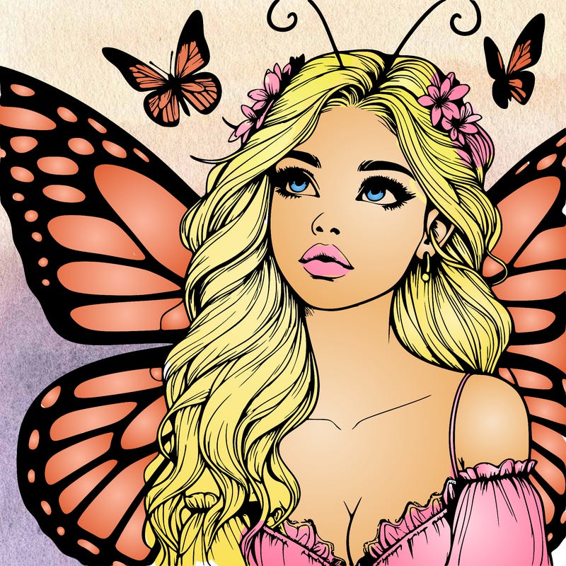 butterfly fairy realistic girl