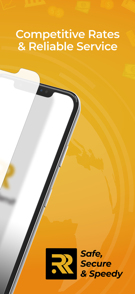 Roze Remit - Roze Remit app interface showcasing competitive rates and reliable money transfer services