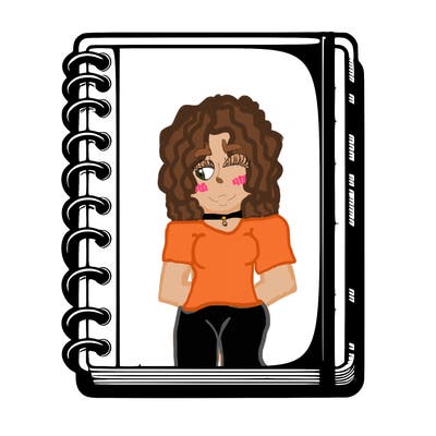 blank, realistic notebook