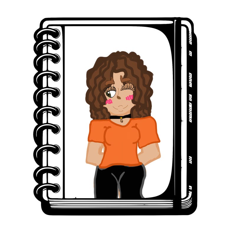 blank, realistic notebook