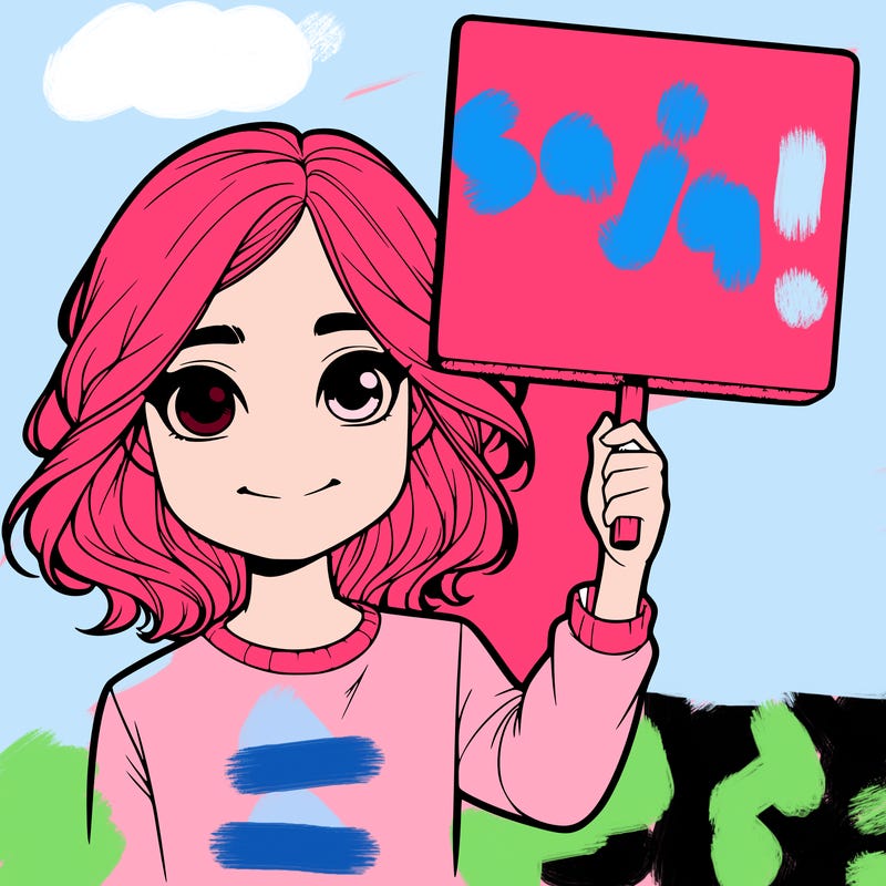 realistic girl holding up a sign