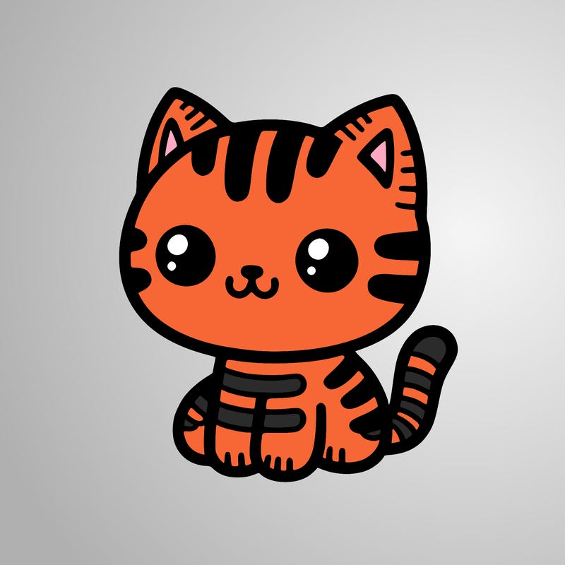 basic cat with stripes