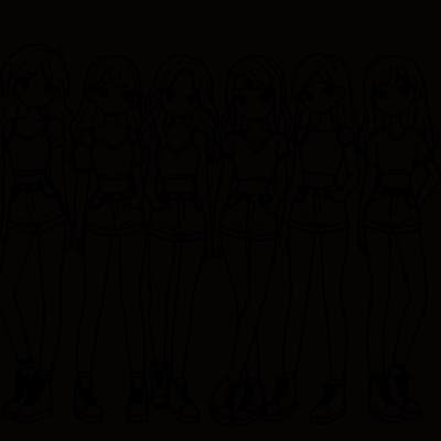 a group of girls wearing crop tops and shorts