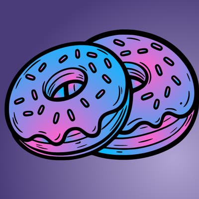 a piece of food doughnuts