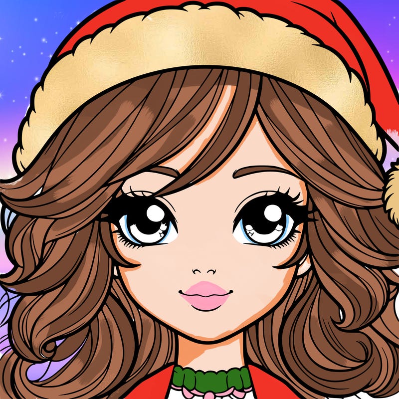realistic christmas girl