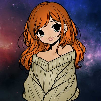 shy pretty girl wearing a sweater that is falling off one shoulder portrait