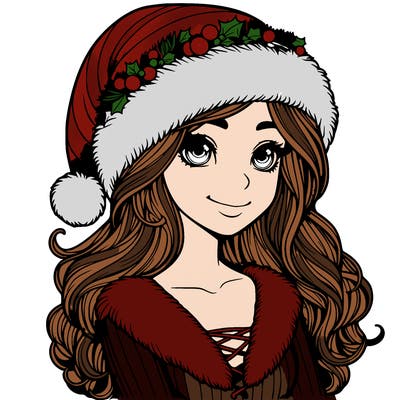realistic christmas  girl