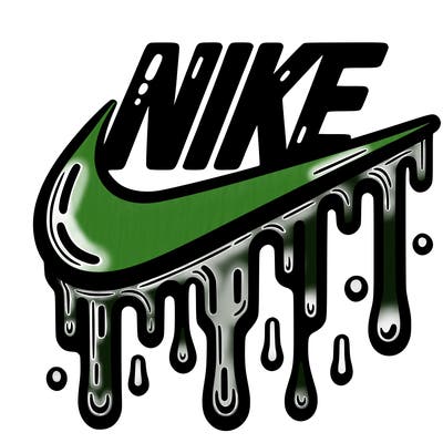dripping nike logo