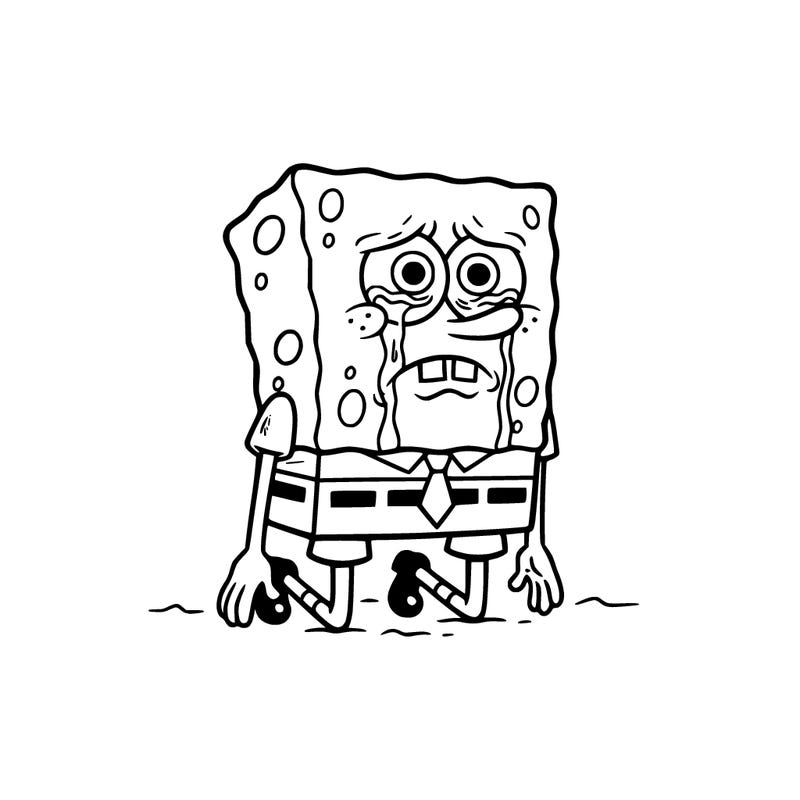 spongebob really really sad