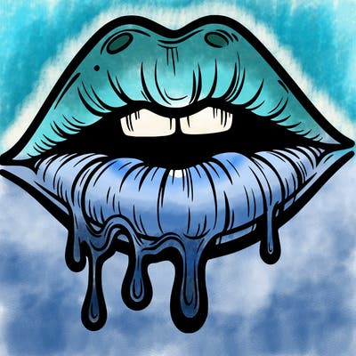 lips that look realistic and drip