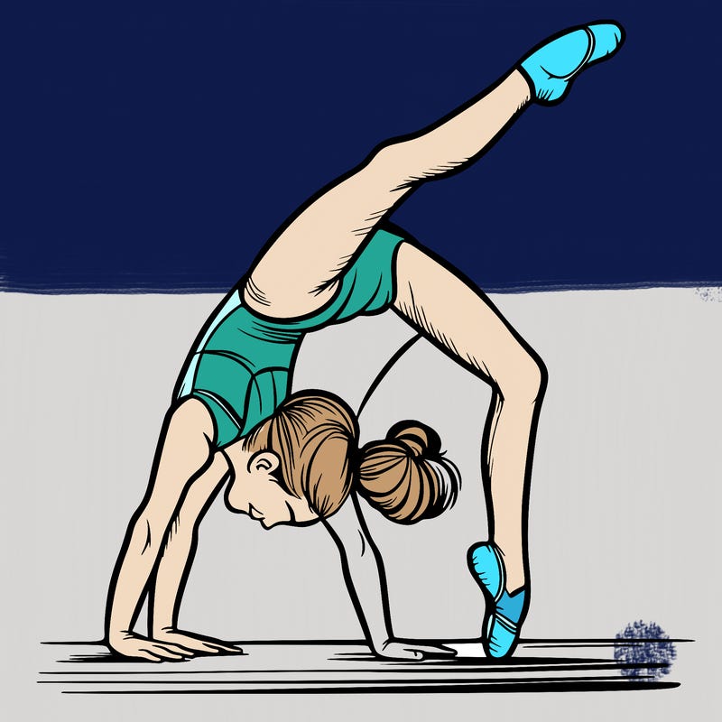 girl doing gymnastics
