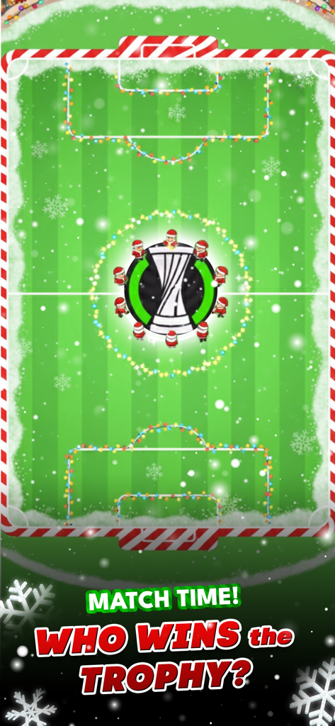 Referee Simulator 3D - Campo de futebol festivo com tema de Natal no jogo Referee Simulator 3D.