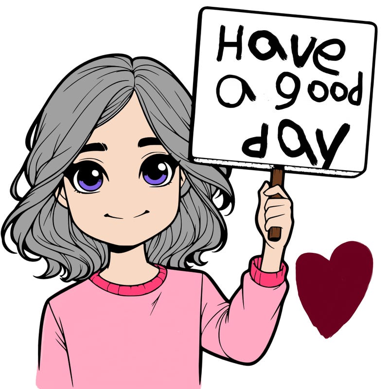 realistic girl holding up a sign