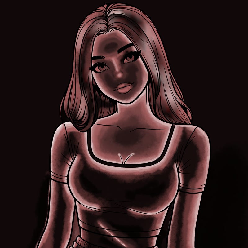 realistic girl with crop top