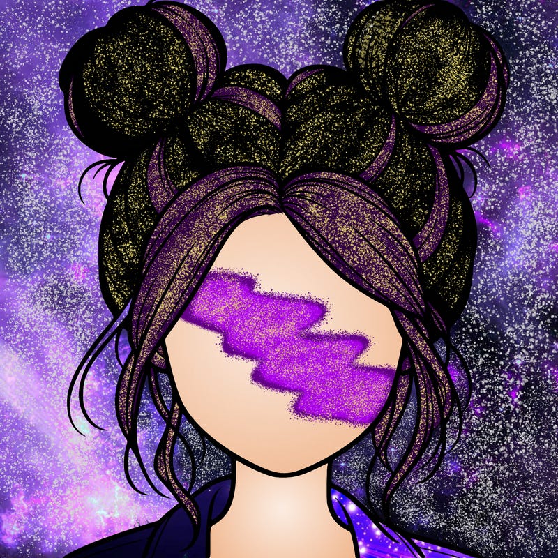 realistic girl with buns on the top of her hair