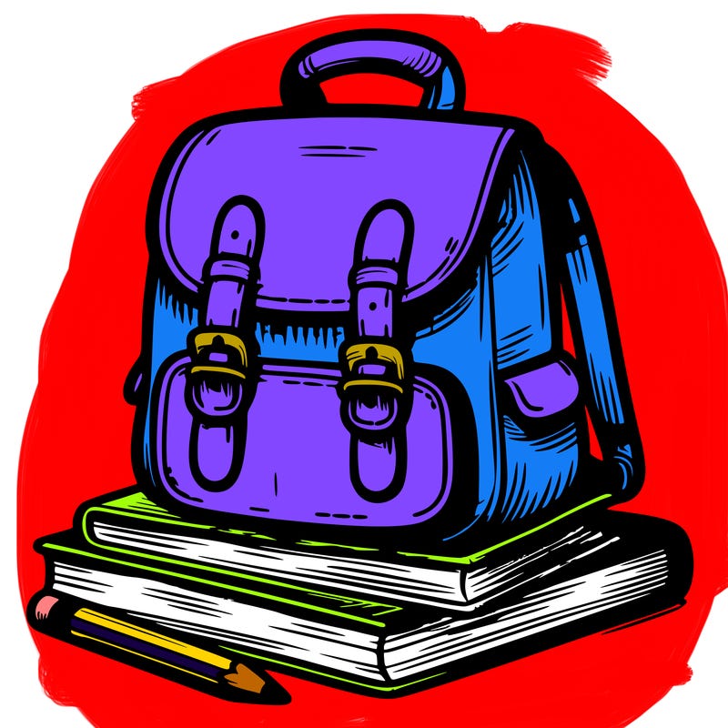 simple school bag drawing