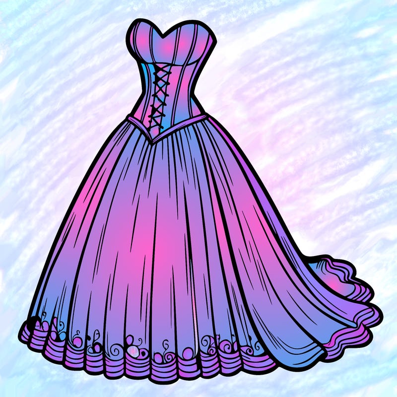 wedding dress-corset and a long and flowy skirt