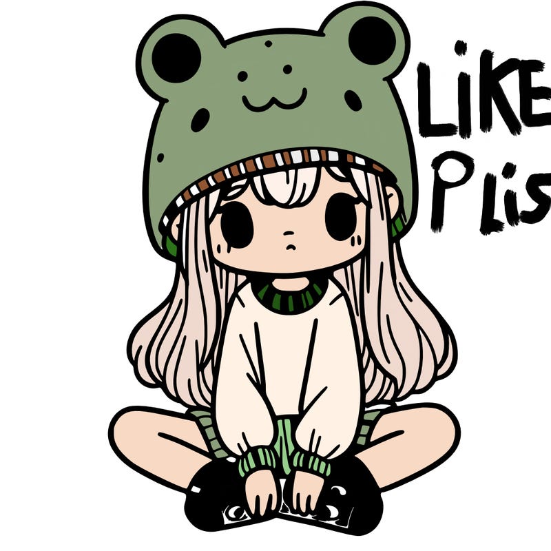 a girl wearing a frog hat and some frog socks
