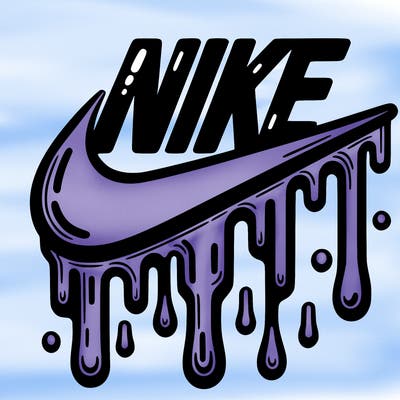 dripping nike logo