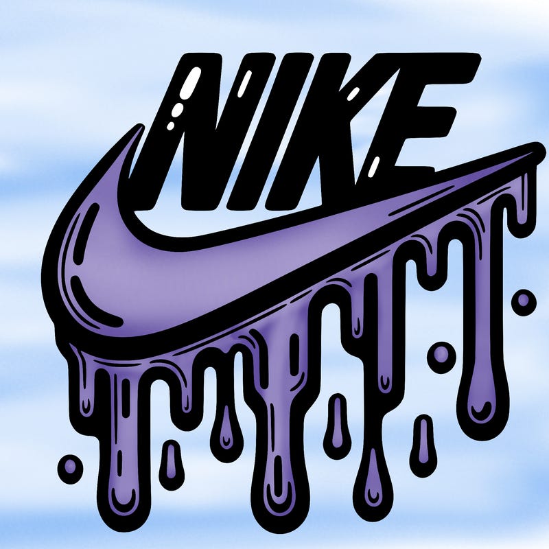 dripping nike logo
