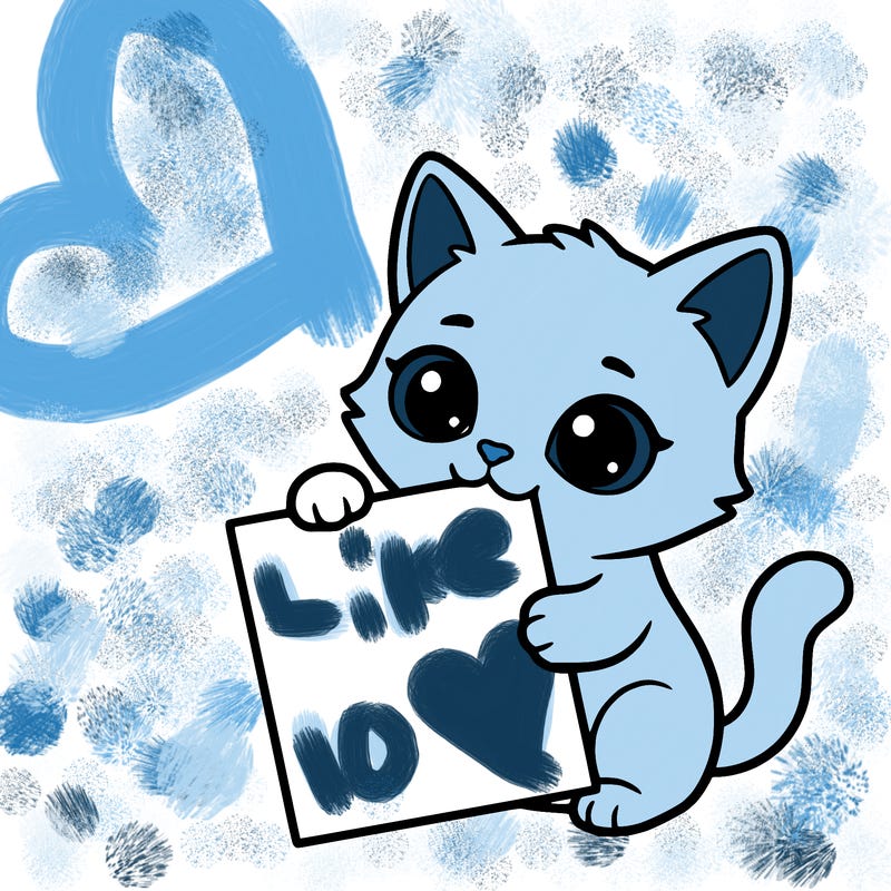 a small cat with a blank sheet of paper in its hand. the cat is sooooooo cute!