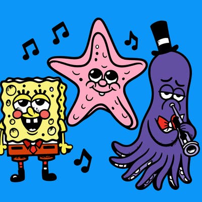 spongebob patrick and squidward