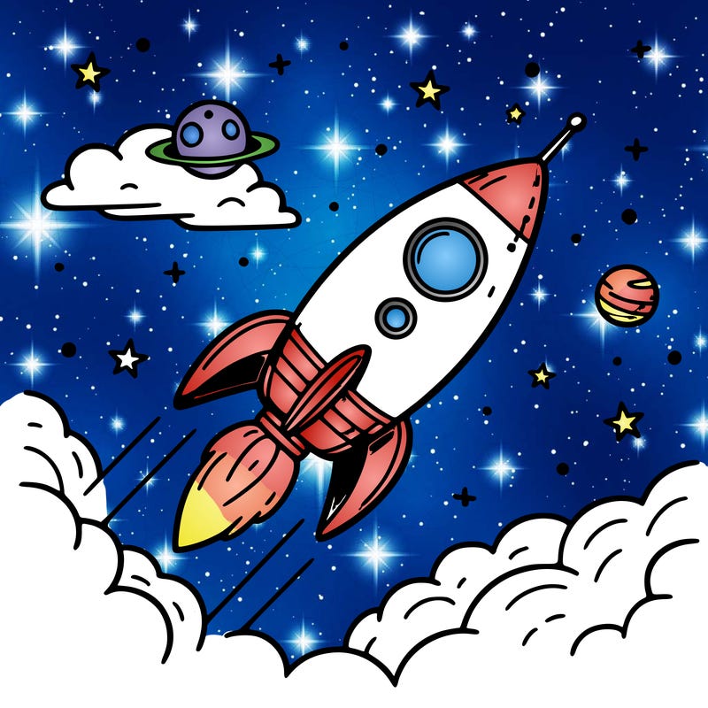 rocket in space