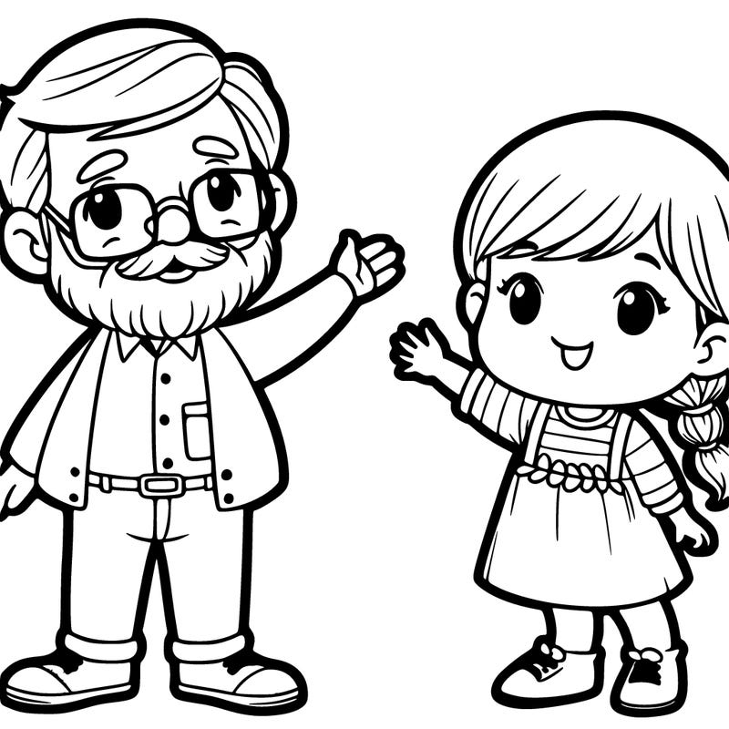 a grandpa and his granddaughter
