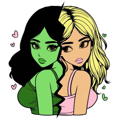 realistic girl split