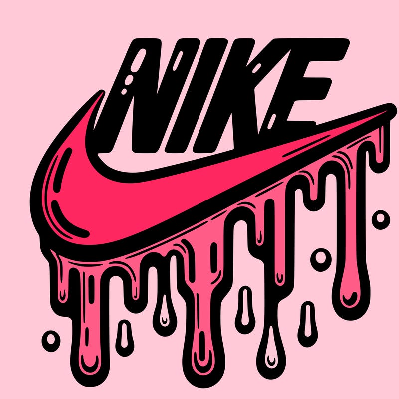dripping nike logo
