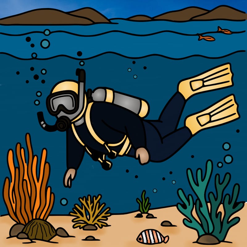 scuba diverse in the ocean