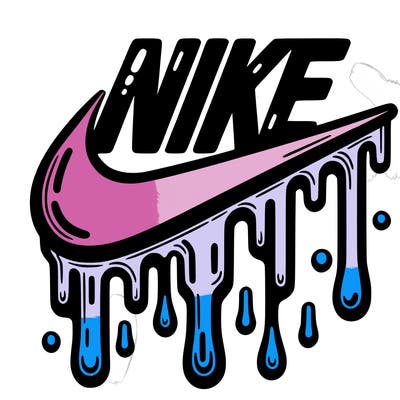 dripping nike logo