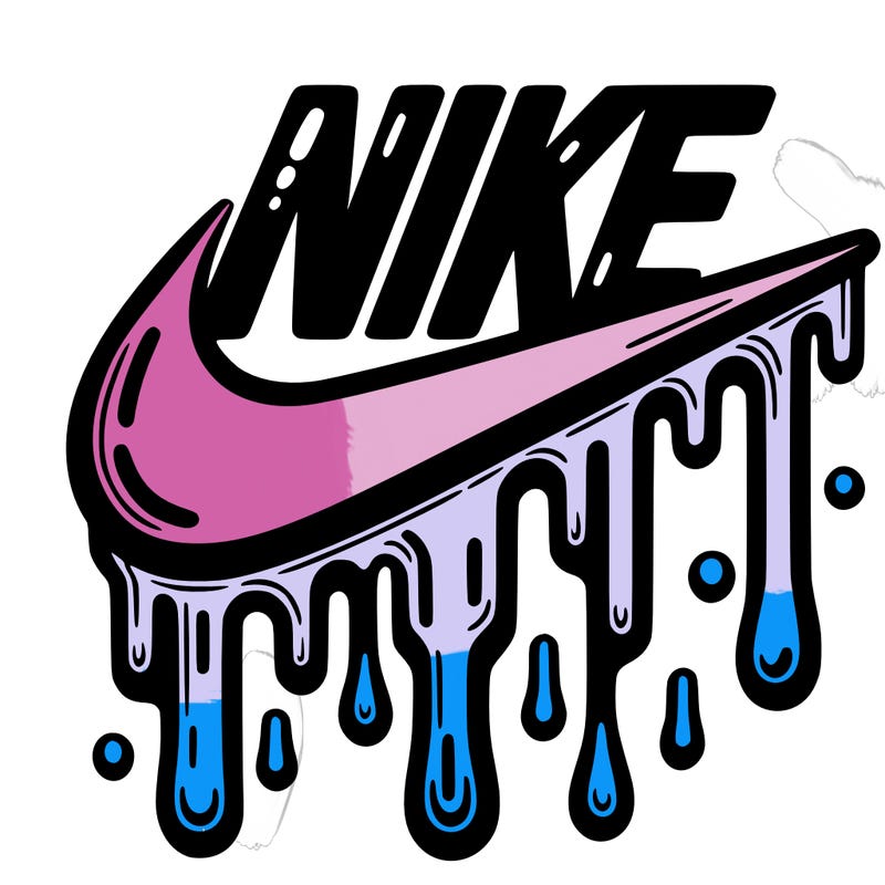 dripping nike logo