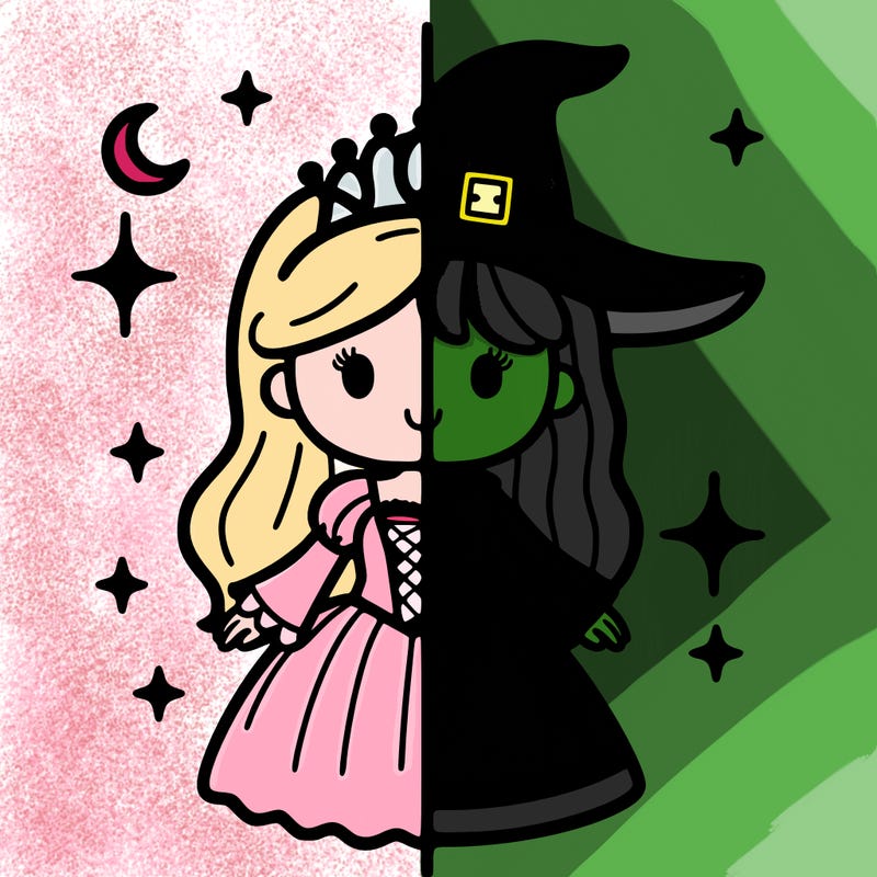 split princess and witch