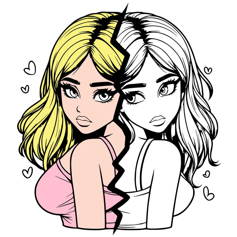 realistic girl split