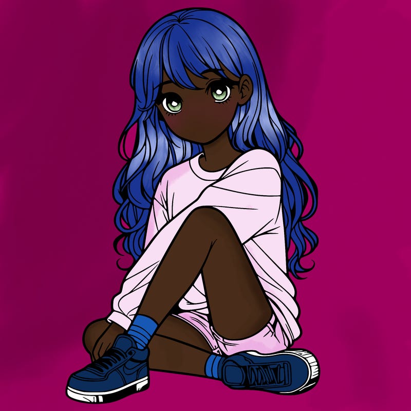 girl sitting realistic