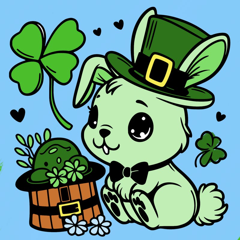 st. patrick's day, bunny.