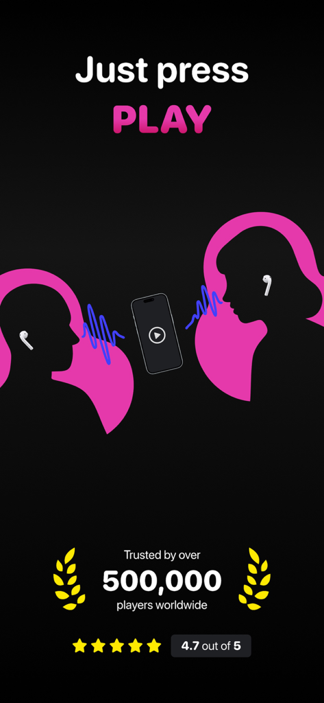 Ferve: Couples & Relationship - Silhouettes of a couple wearing earbuds while using the Ferve audio guided relationship app