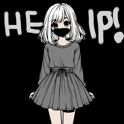 realistic girl with a skirt on