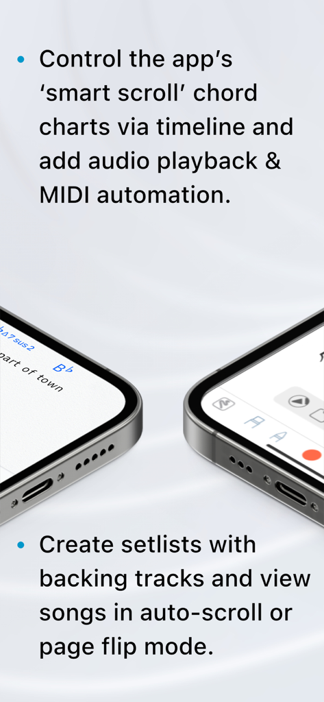Songs - The App For Musicians - Smart-Scroll- und MIDI-Automatisierungsfunktionen in der Songs-App für Musiker