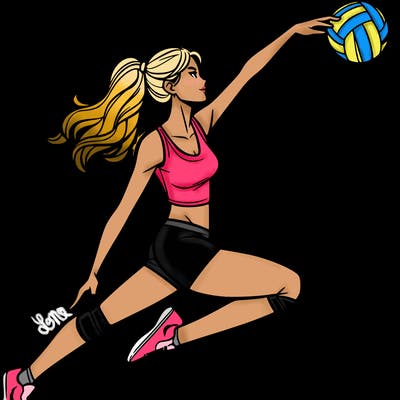 woman playing volleyball